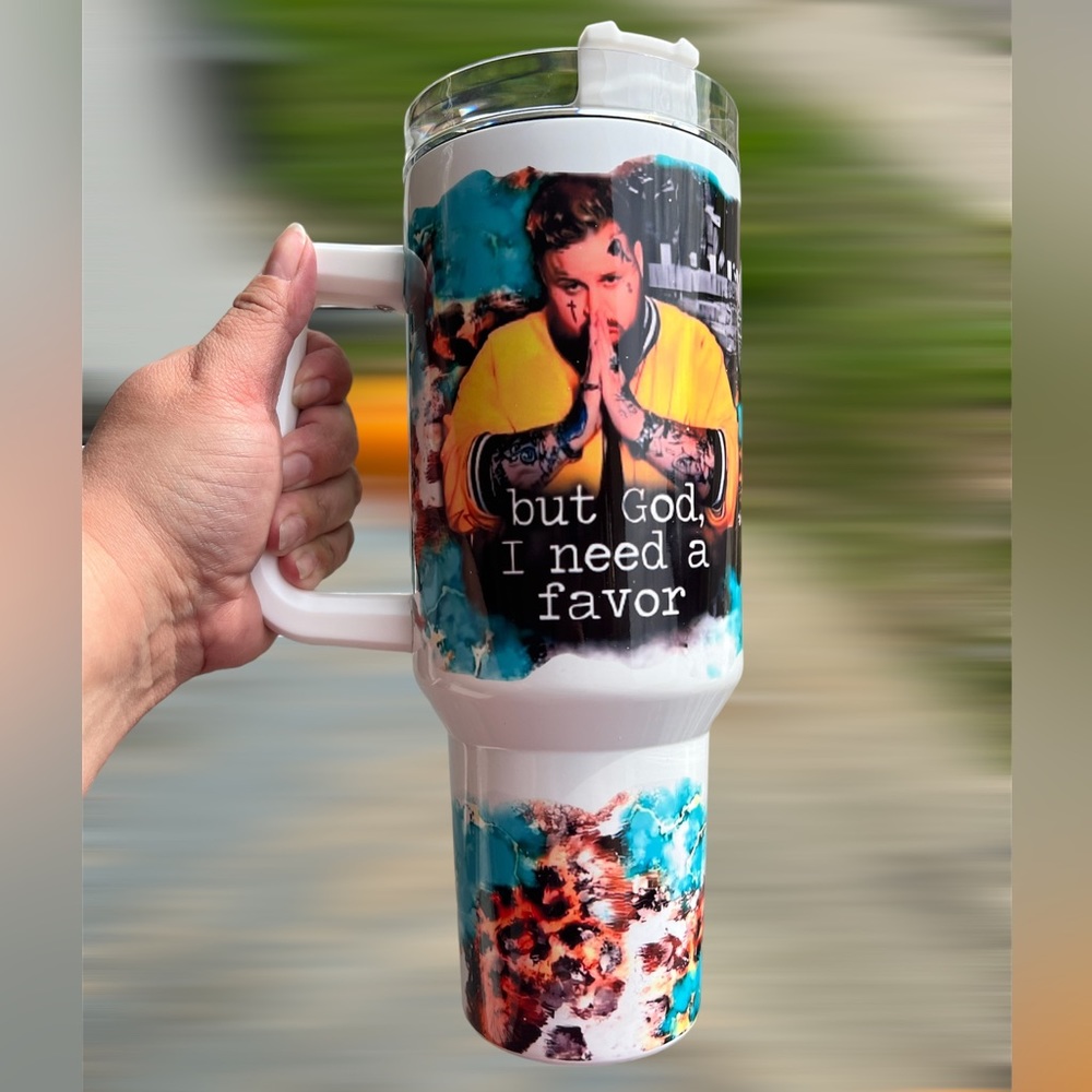 Jelly Roll God I need a favor 40 oz tumbler
